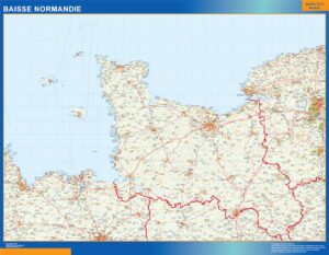 Carte Baisse Normandie plastifiée