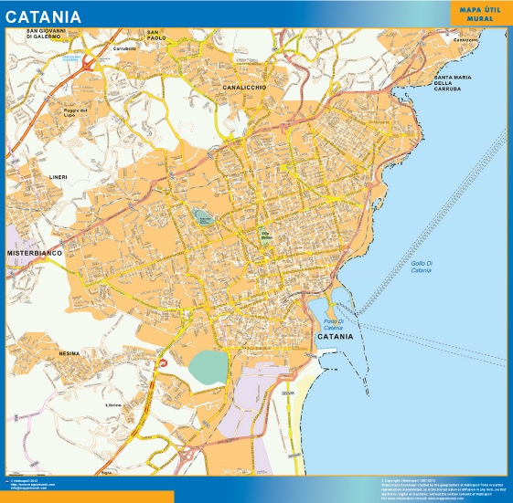 Carte Catania plastifiée