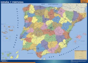 Carte Espagne provinces plastifiée
