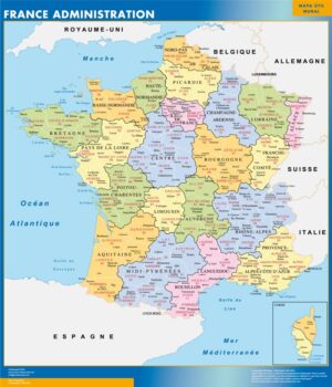 Carte France plastifiée départements