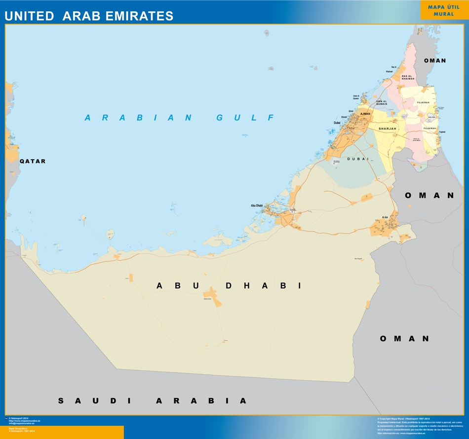 Carte Plastifiée Emirats Arabs Unis Magnétique