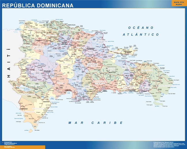 Carte Plastifiée Republique Dominicaine Magnétique
