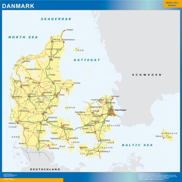 Carte plastifiée Danemark