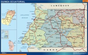 Carte plastifiée Guinee Equatoriale