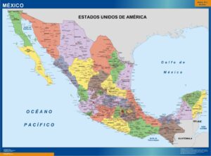 Carte plastifiée Mexique Politique