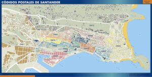 Carte plastifiée Santander codes postaux