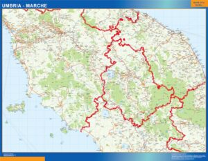 Carte plastifiée Umbria Marche