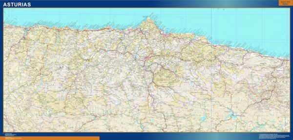 Carte province Asturias plastifiée