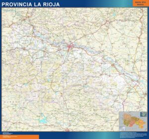 Carte province La Rioja plastifiée