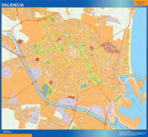 Plan des rues Valencia plastifiée